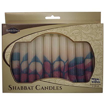 Harmony Turquoise Majestic Giftware SC-SHHR-T Safed Shabbat Candle 5-Inch 12-Pack 